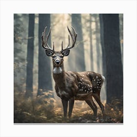 Deer In The Forest 192 Canvas Print