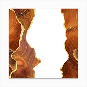 Orange Gold Glitter Agate Texture 07 1 Canvas Print