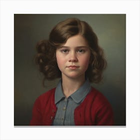 Portrait Of A Young Girl 4 Canvas Print