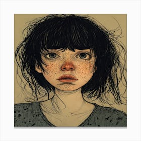 Girl With Freckles 1 Canvas Print