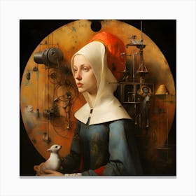 'The Lady Of The Clock' Canvas Print