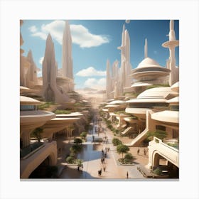 Futuristic City 249 Canvas Print