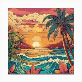 Tropical Sunset 3 Canvas Print
