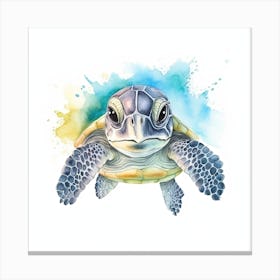 Baby Sea Turtle Watercolour 6 Canvas Print