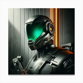 Soldier In A Helmet Canvas Print