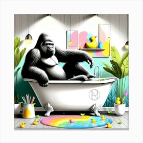 King of the Jungle, King of the Tub Canvas Print