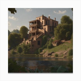 House By The Water 2 Canvas Print