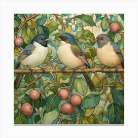 Birds On A Branch Art 24 Canvas Print