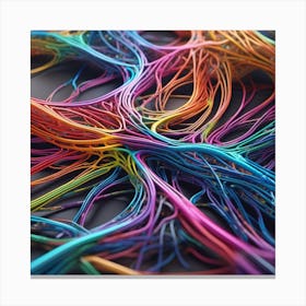 Colorful Wires 40 Canvas Print