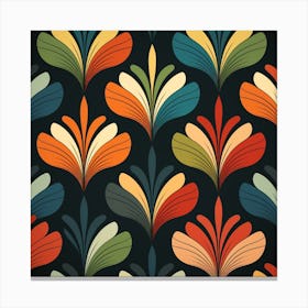 Seamless Floral Pattern Vector Canvas Print