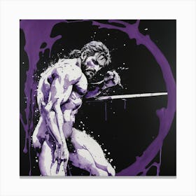 Purple Splatter Canvas Print