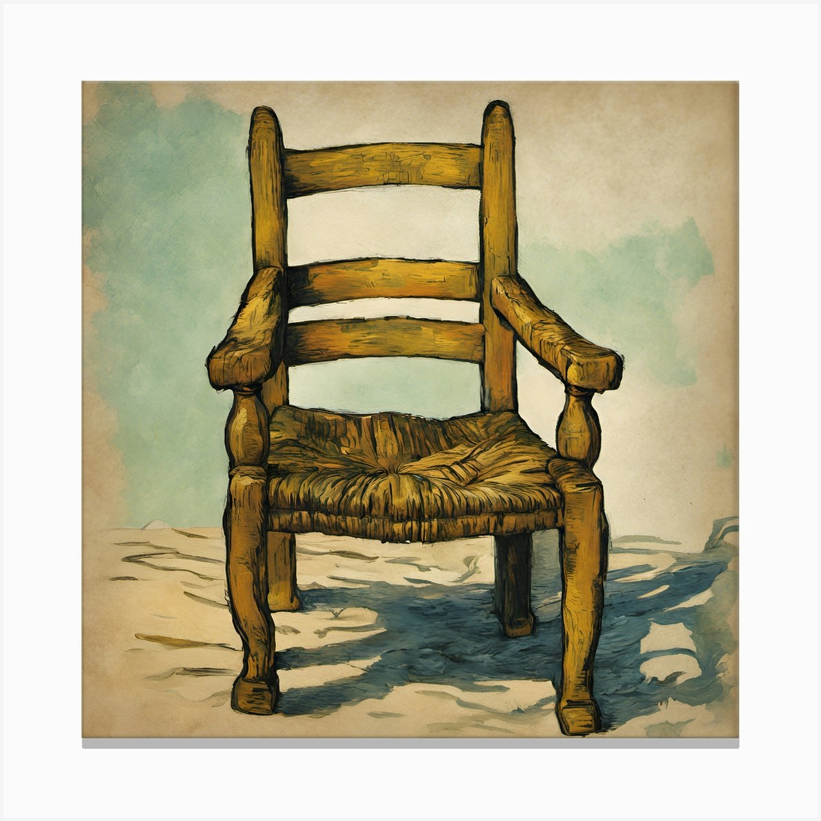 Vintage Van Gogh’s Chair Art Print Vintage Van Gogh’s Chair Art Print