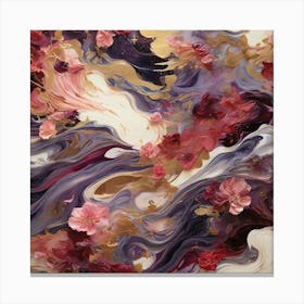Abstract Floral Painting Canvas Print