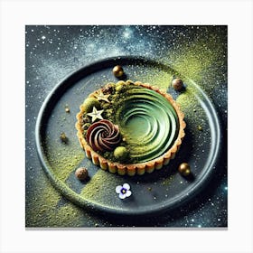 A Gourmet Dessert Titled Meteorite Melktert, Fea Canvas Print