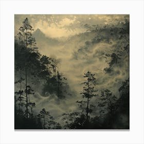 Misty Forest Canvas Print