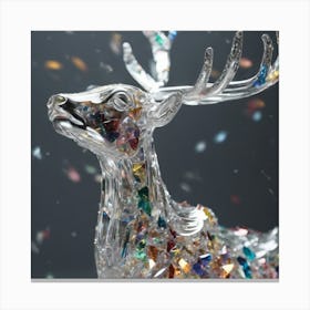 Deer With Confetti Canvas Print