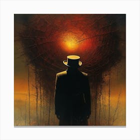 Man In A Top Hat Canvas Print