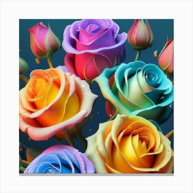 Magical Organic Roses Canvas Print