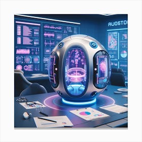 Futuristic Office Canvas Print