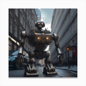 Robot In The City 87 Canvas Print