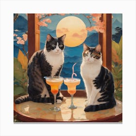 Mystical Cats Canvas Print