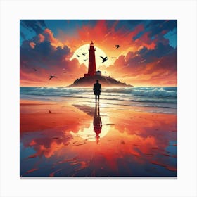 Default An Exquisite Cinematic Illustration Of A Serene Beach 0 Canvas Print