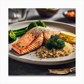 553973 Baked Salmon Fillet With A Perfectly Crispy Skin A Xl 1024 V1 0 Canvas Print