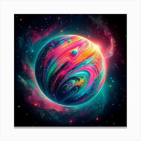 Galaxy Planet Canvas Print