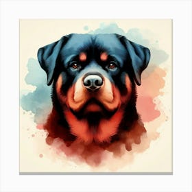 Watercolor Rottweiler 4 Canvas Print