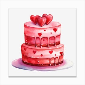 Valentine'S Day Cake 18 Canvas Print