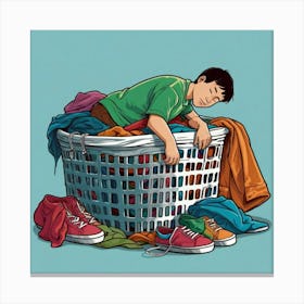 Laundry Basket 3 Canvas Print