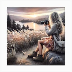 Girl With A Camera Canvas Print