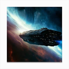 Spaceship In Space 1 Canvas Print