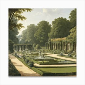 Garden In Versaille Canvas Print