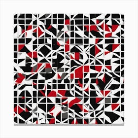 Abstract Red And Black Canvas Print