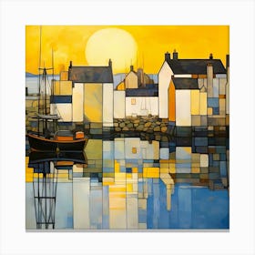 Sunset At The Harbour 1 Canvas Print