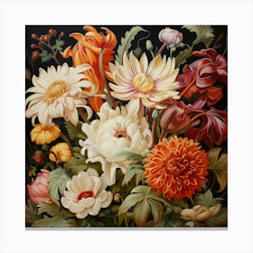Oil Flower (6) Canvas Print