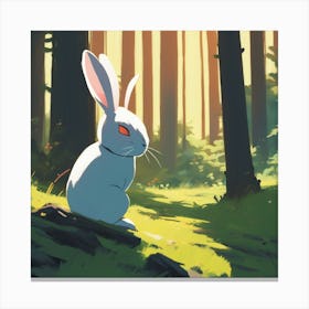 Rabbit In The Woods 26 Canvas Print