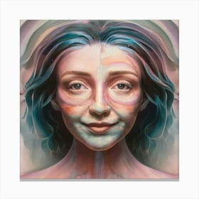 'The Woman In Blue' Canvas Print