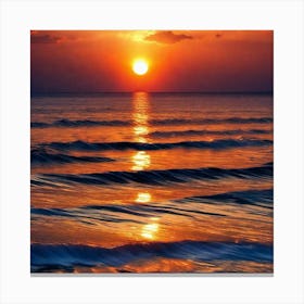 Sunset In The Ocean 26 Canvas Print