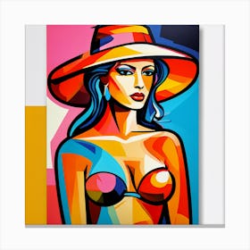 Wonderful Abstract Bikini Woman 992134874 Canvas Print