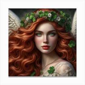 Shamrock Angel 1 Canvas Print