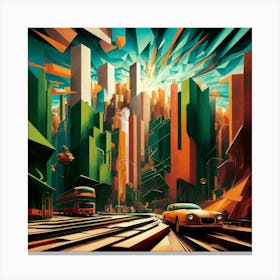 Fragmented City Canvas Print