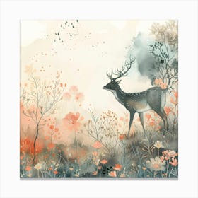 Deer In The Meadow 1 Canvas Print