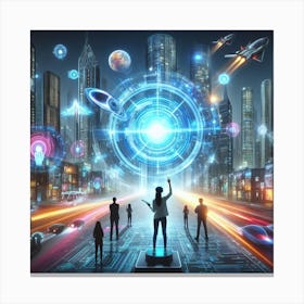 Futuristic City 134 Canvas Print