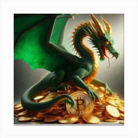 Bitcoin Dragon Guardian D1 Canvas Print