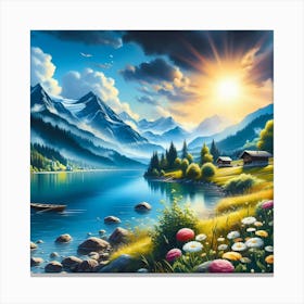 Alpine Landscape Canvas Print