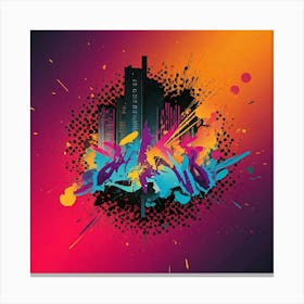 Abstract Cityscape Canvas Print