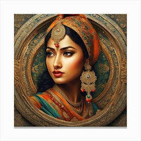 Hermosa Mujer Indu Co Gran Marco Canvas Print