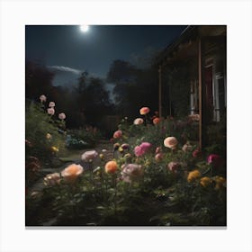 Moonlight Garden Canvas Print